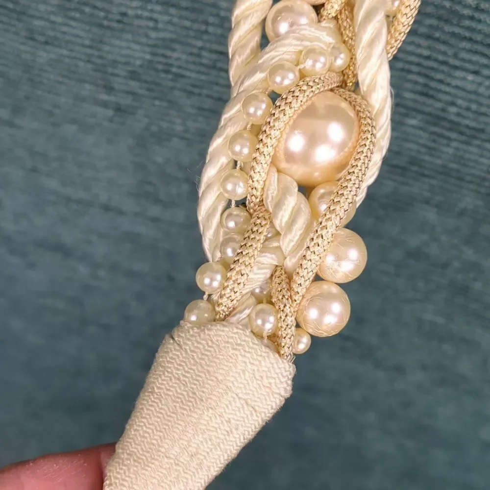 Beautiful Braided Bejeweled Belt! Vintage 80's-ish?